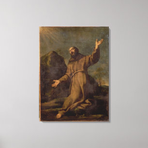 Impressão Em Tela St Francis que recebe os Stigmata