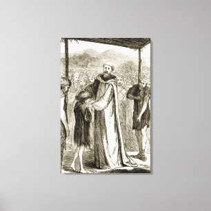 Impressão Em Tela St. O Columba abençoa um menino selvagem, 'do Th