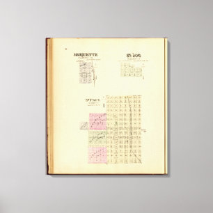 Impressão Em Tela St Paul, Marquette, e St. Joe, Nebraska