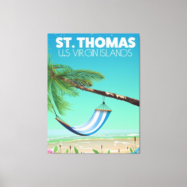 Impressão Em Tela St Thomas Ilhas Virgens Americanas. (Frente)