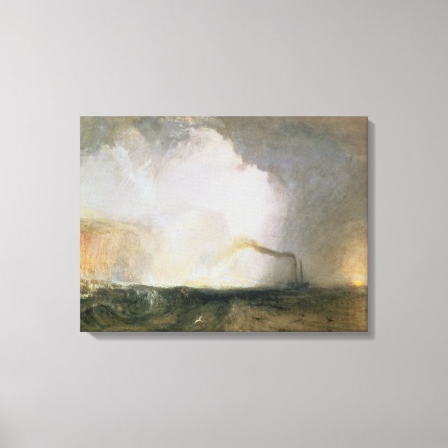 Impressão Em Tela Staffa, Caverna de Fingal, 1832 (óleo na canvas) (Frente)