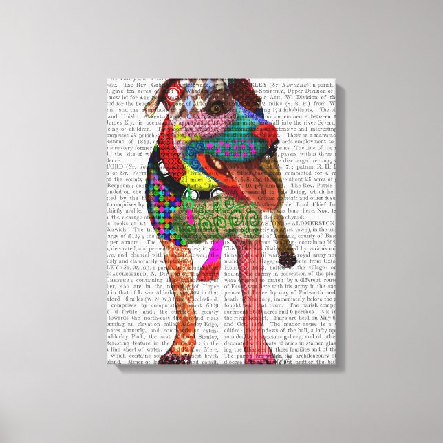Impressão Em Tela Staffordshire Bull Terrier - Patchwork (Frente)