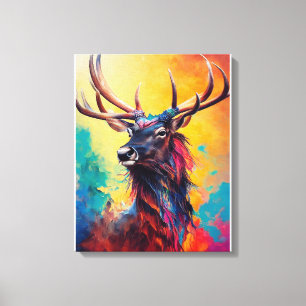 Impressão Em Tela Stag Deer Animal Discovery Adventure Planet Nature