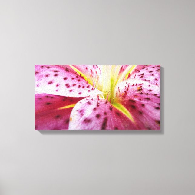 Impressão Em Tela Stargazer Lily Bright Magenta Floral (Frente)