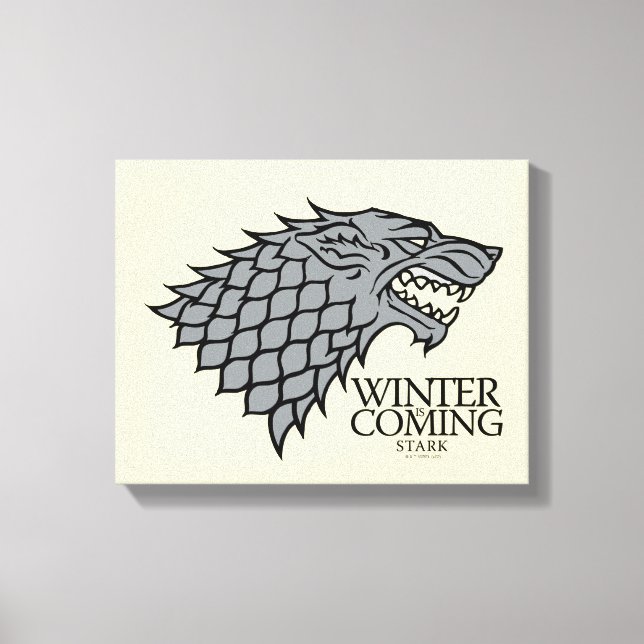 Impressão Em Tela Stark Sigil - Winter Is Coming (Frente)
