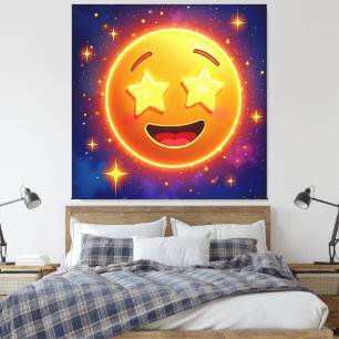 Impressão Em Tela Starry Eyed Emoji Joy