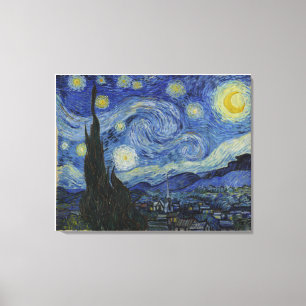 Impressão Em Tela Starry Nigh de Van Gogh, tamanho original