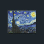 Impressão Em Tela Starry Nigh por Van Gogh, tamanho original<br><div class="desc">A Noite Estrelada é um óleo na canvas do pintor holandês poste-impressionista Vincent van Gogh. Pintado em junho de 1889, mostra a visão da janela voltada para leste do seu quarto de asilo na Santo-Rémy-de-Provence, pouco antes do nascer do sol, com a adição de uma vila idealizada.</div>