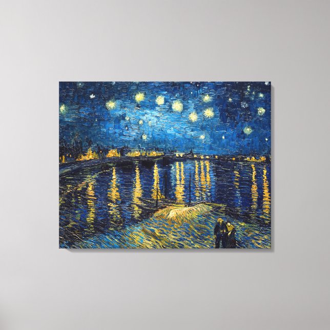 Impressão Em Tela Starry Night no Rhone | Van Gogh | (Frente)