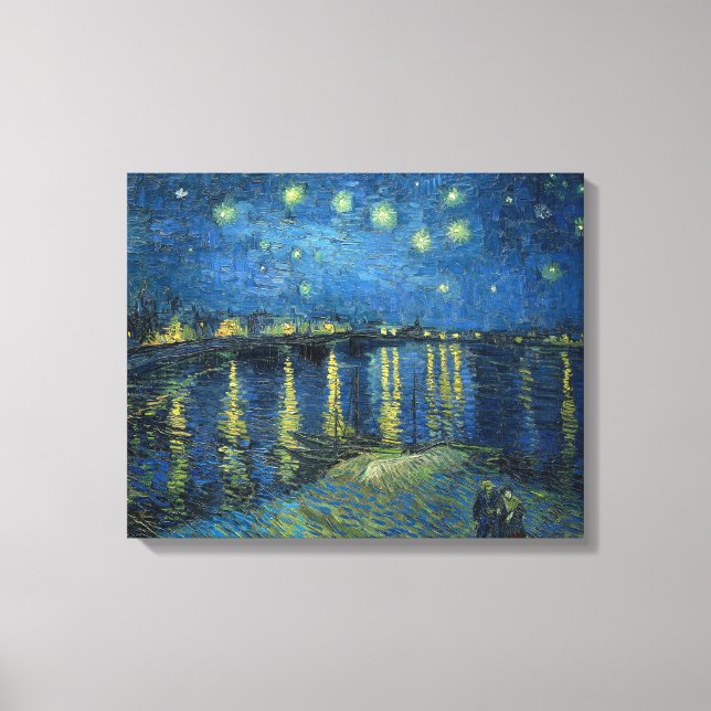 Impressão Em Tela Starry Night Over the Rhône | Vincent van Gogh (Frente)