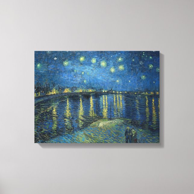 Impressão Em Tela Starry Night Over the Rhone Vincent van Gogh (Frente)