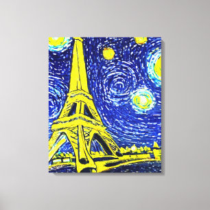Impressão Em Tela Starry Night Paris França