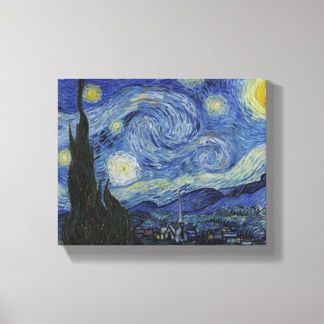 Impressão Em Tela Starry Night por Vincent van Gogh (Frente)