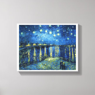 Impressão Em Tela Starry Night sobre o Rhone Vincent van Gogh