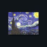 Impressão Em Tela Starry Night, Vincent Van Gogh.<br><div class="desc">Starry Night, Vincent Van Gogh. Esta famosa pintura a óleo de impressionismo expressa a alegria e a esperança pelo futuro desconhecido, é uma das pinturas mais famosas de Van Gogh.</div>