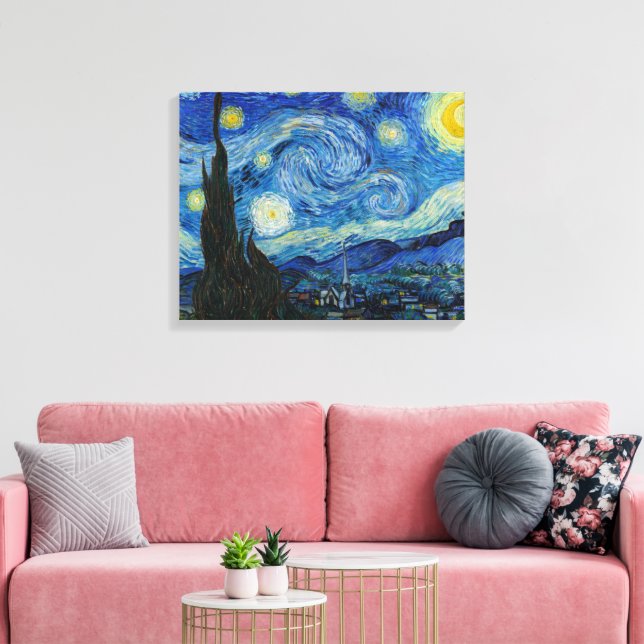 Impressão Em Tela Starry Night| Vincent Van Gogh (Insitu(Sala de estar))