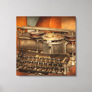 Impressão Em Tela Steampunk - A história da digitação
