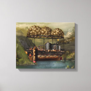 Impressão Em Tela Steampunk - Dirigível - A Arca de Noé original