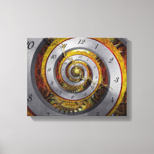 Impressão Em Tela Steampunk - espiral - tempo infinito