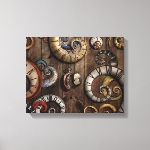 Impressão Em Tela Steampunk - Relógio - Máquina do tempo