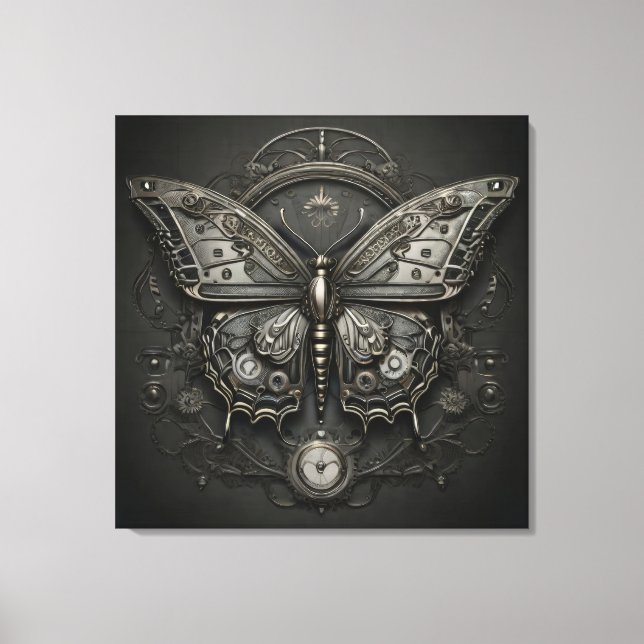 Impressão Em Tela Steampunk Serenity - Butterfly Digital Art (Frente)