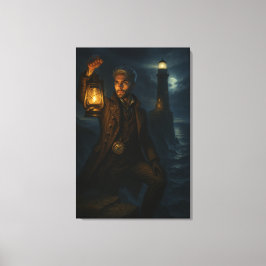 Impressão Em Tela Steampunk Victorian Fantasy Lighthouse Keeper