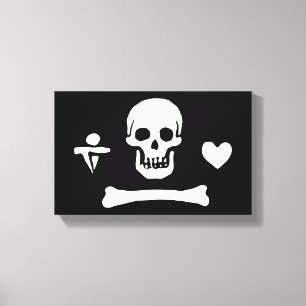 Impressão Em Tela Stede Bonnet Pirate Flag Jolly Roger