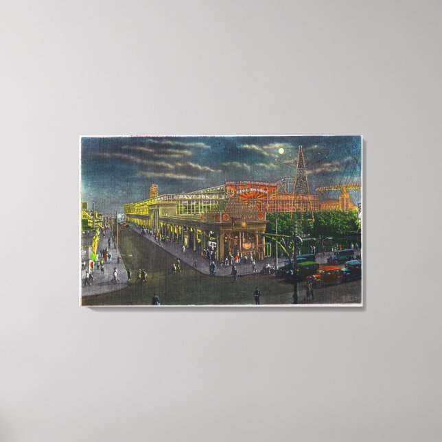 Impressão Em Tela Steeplechase Park Surf Ave para Broadway em (Frente)