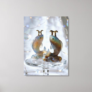 Impressão Em Tela Sternzeichen Fische Glasskulpturen