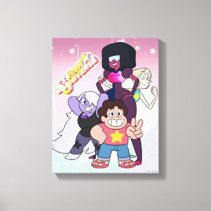 Impressão Em Tela Steven Universe   Grupo Crystal Gem Pose