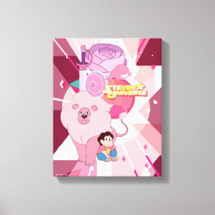 Impressão Em Tela Steven Universe   Rosa Quartz Legado