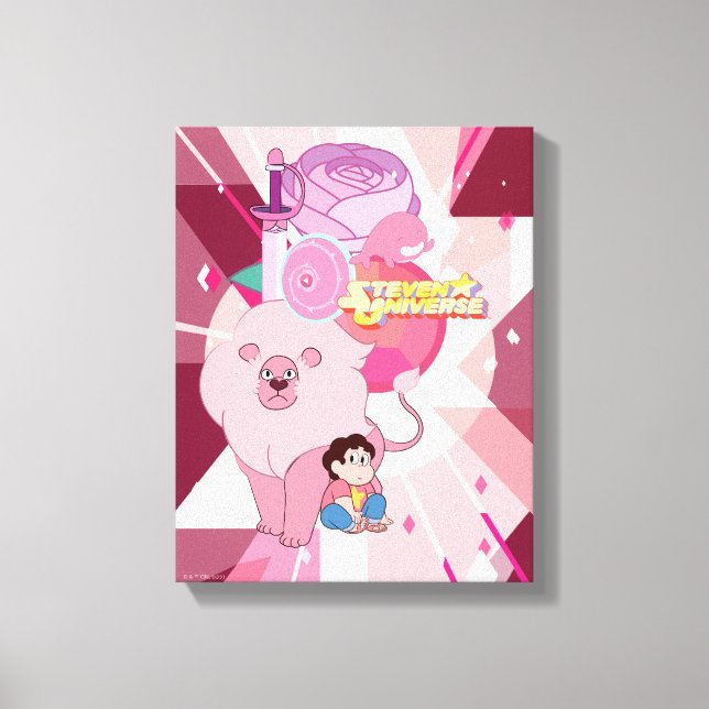 Impressão Em Tela Steven Universe | Rosa Quartz Legado (Frente)