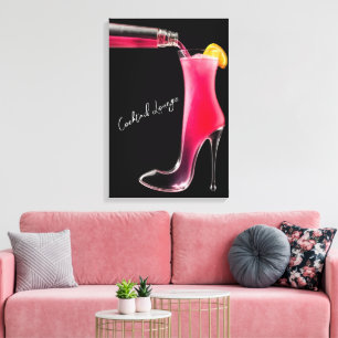 Impressão Em Tela Stiletto e Cocktails