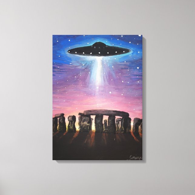 Impressão Em Tela Stonehenge UFO (Frente)