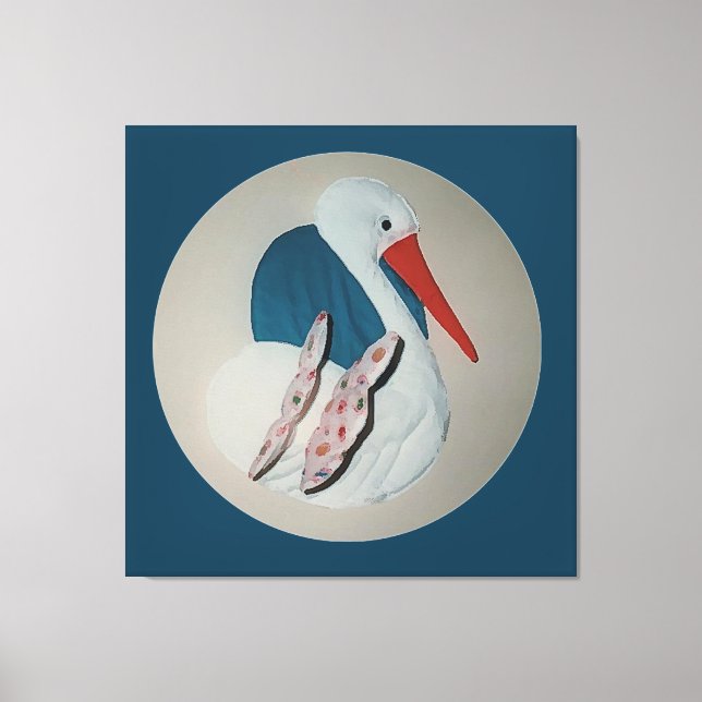 Impressão Em Tela Stork Storks Baby's Room Art (Frente)