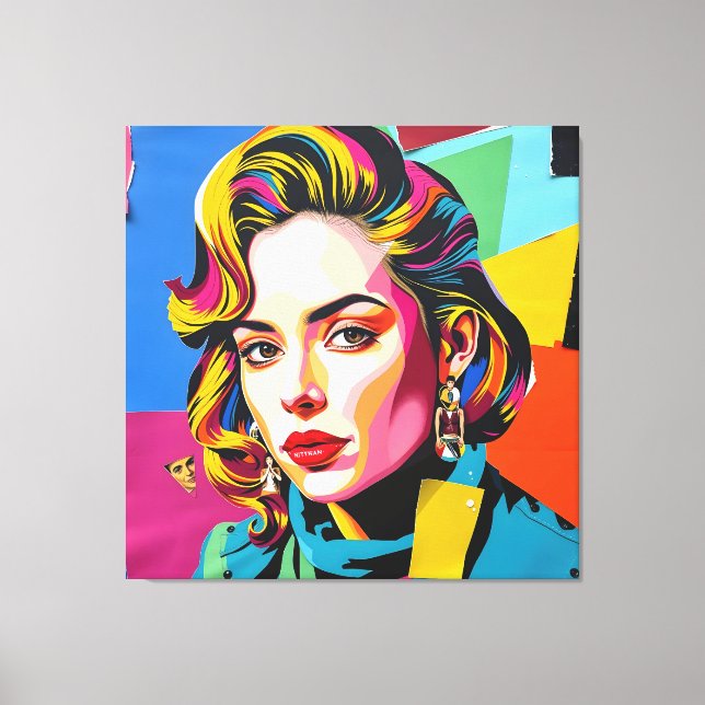 Impressão Em Tela “Strasha” - Colagem Pop Sonho Glamour (Frente)