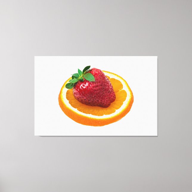 Impressão Em Tela Strawbery e laranja (Frente)