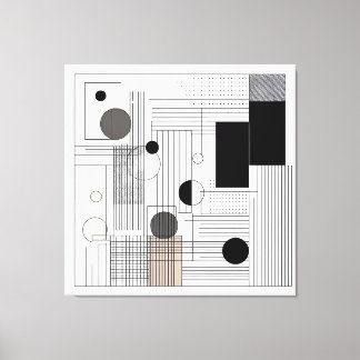 Impressão Em Tela Structured Geometric Matrix