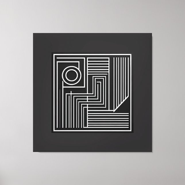 Impressão Em Tela Structured Orbit Lines (Frente)