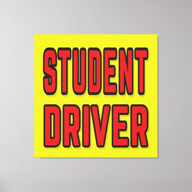 Impressão Em Tela Student Driver (Frente)