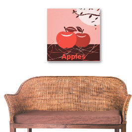 Impressão Em Tela Stylish Red Apple Kitchen Wall