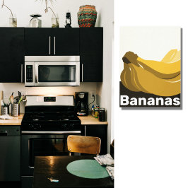 Impressão Em Tela Stylized Yellow Bananas Kitchen