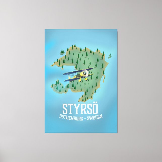 Impressão Em Tela Styrsö, poster de viagens de suecia. (Frente)