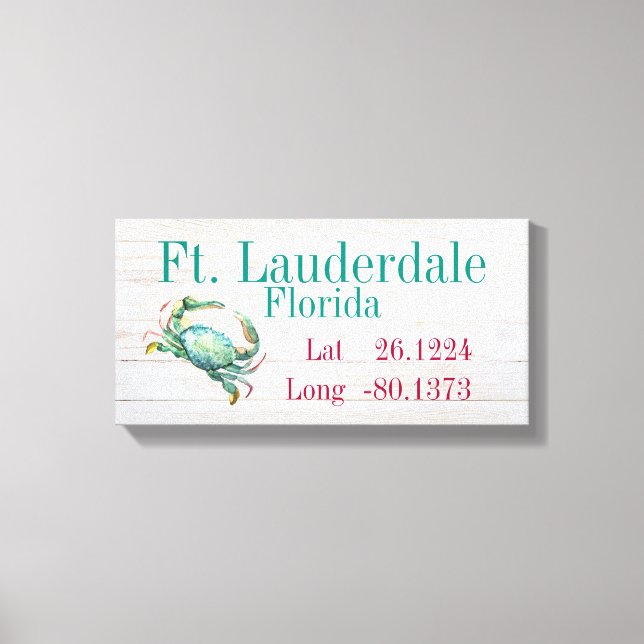 Impressão Em Tela Sua cidade Latitude e Longitude (Frente)