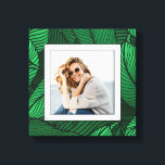 Impressão Em Tela Sua Foto Greenery<br><div class="desc">Feita para parecer dimensional,  um padrão vegetal tropical cria uma bela imagem para sua foto favorita nesta canvas. **TIP: Se estiver usando uma placa quadrada,  talvez seja necessário recortar sua foto em um quadrado ANTES de carregá-la para obter melhores resultados.</div>