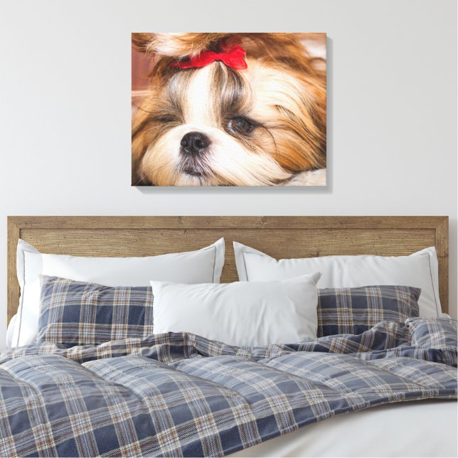 Impressão Em Tela Sua foto personalizada do cachorro de estimação (Insitu(Quarto))