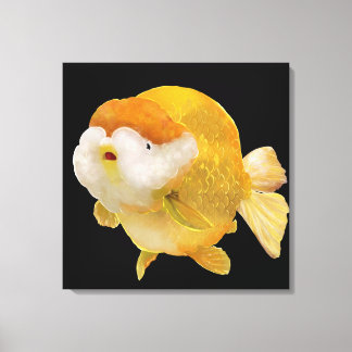 Impressão Em Tela Sua Majestade Ouro Ranchu Peixe Dourado