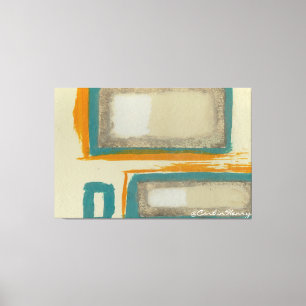 Impressão Em Tela Suave e Ousado Abstrato Inspirado em Rothko
