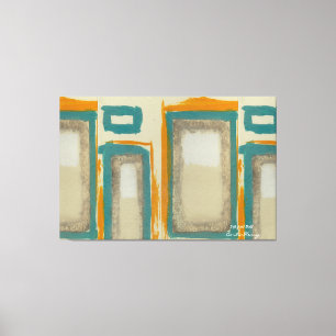 Impressão Em Tela Suave e Ousado Abstrato Vertical Inspirado em Roth