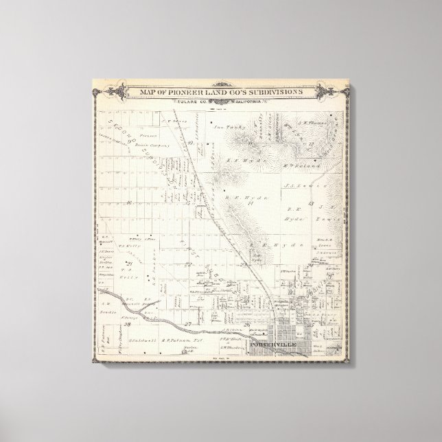 Impressão Em Tela Subdivisões Pioneer Land Co (Frente)